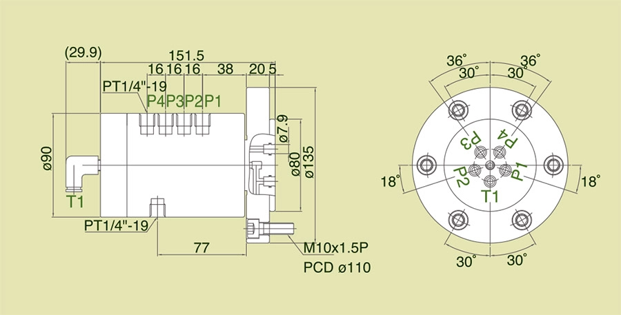 TB-HA Hydraulisches Zufuhrrohr (eingebauter Sensor)