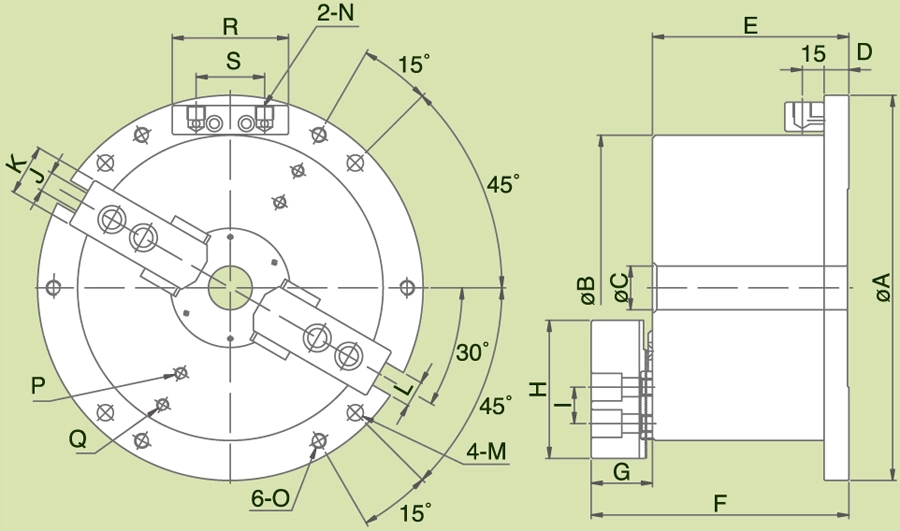 MO, MOT Hollow Power Chuck Vorrichtungen